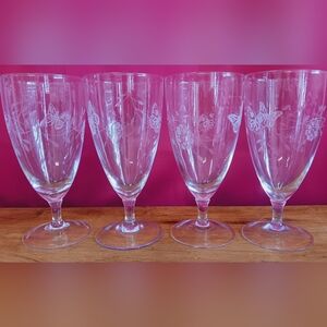 Vintage Lenox "Butterfly Meadow" Glasses (4)